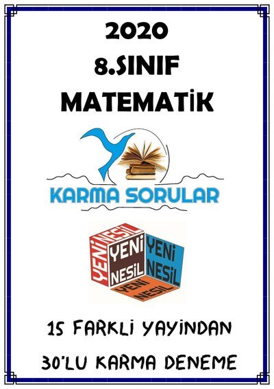 MATEMATİK KARMA SORULAR 15 FARKLI YAYINDAN 30'LU KARMA DENEME Fenomen Fotokopi - YKS - KPSS - ALES