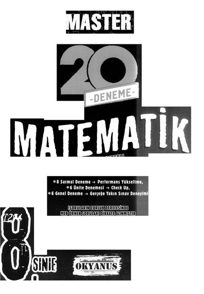 MASTER 20 DENEME MATEMATİK Fenomen Fotokopi - YKS - KPSS - ALES