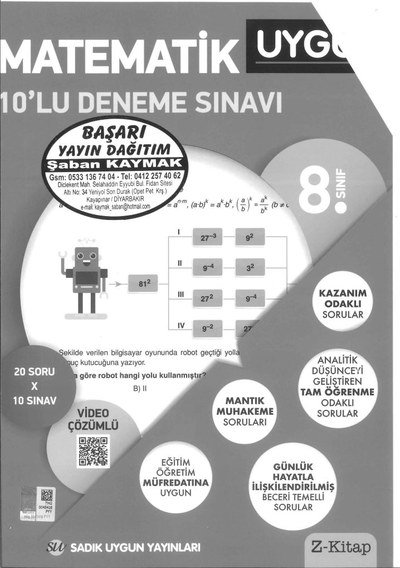 MATEMATİK 10'LU DENEME SINAVI
