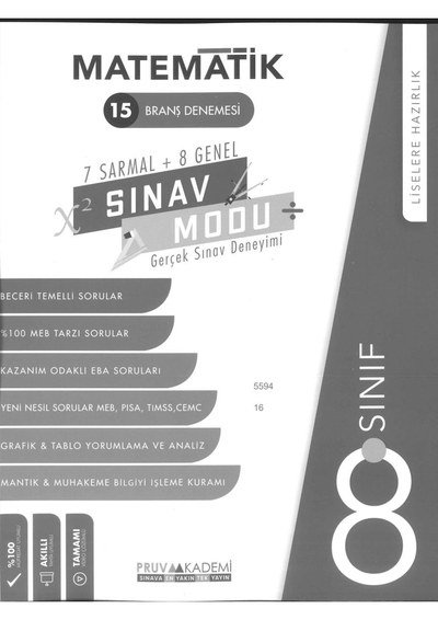 MATEMATİK 15 BRANŞ DENEMESİ