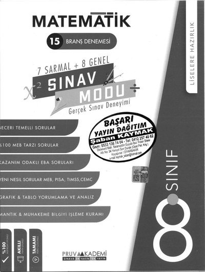 MATEMATİK 15 BRANŞ DENEMESİ