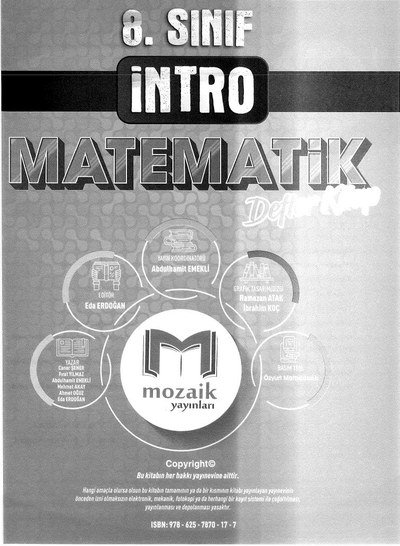 İNTRO MATEMATİK DEFTER KİTAP Fenomen Fotokopi - YKS - KPSS - ALES