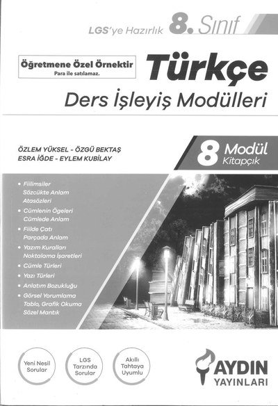 TÜRKÇE DERS İŞLEYİŞ MODÜLLERİ Fenomen Fotokopi - YKS - KPSS - ALES