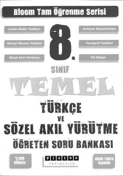 BLOOM TEMEL TÜRKÇE VE SÖZEL AKIL YÜRÜTME ÖĞRETEN SORU BANKASI Fenomen Fotokopi - YKS - KPSS - ALES