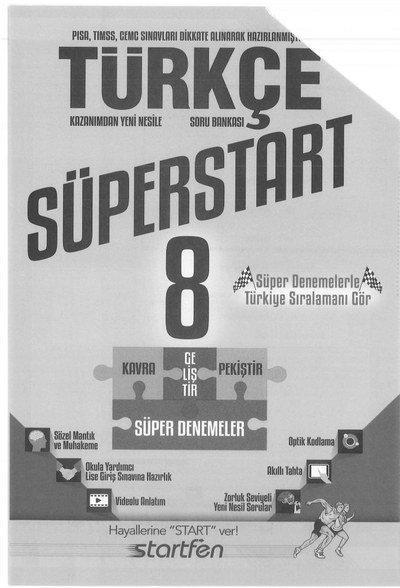 TÜRKÇE SORU BANKASI SÜPERSTART SÜPER DENEMELER Fenomen Fotokopi - YKS - KPSS - ALES
