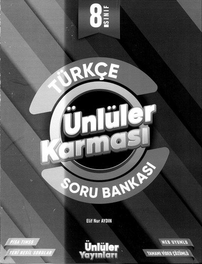 TÜRKÇE ÜNLÜLER KARMASI SORU BANKASI Fenomen Fotokopi - YKS - KPSS - ALES