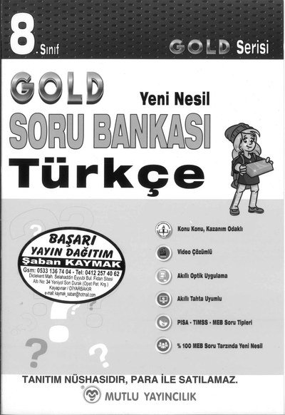 GOLD SORU BANKASI TÜRKÇE Fenomen Fotokopi - YKS - KPSS - ALES
