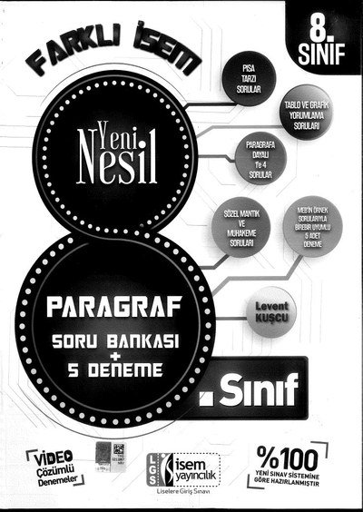 FARKLI İSEM YENİ NESİL PARAGRAF SORU BANKASI 5 DENEME