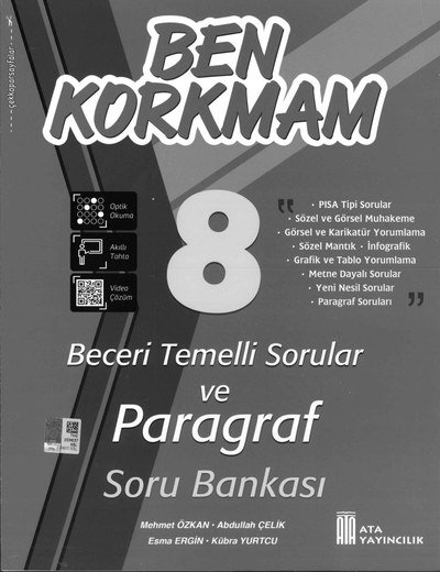 BEN KORKMAM BECERİ TEMELLİ SORULAR PARAGRAF SORU BANKASI Fenomen Fotokopi - YKS - KPSS - ALES