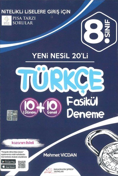 YENİ NESİL 20'Lİ TÜRKÇE FASİKÜL DENEME