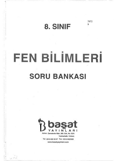 FEN BİLİMLERİ SORU BANKASI Fenomen Fotokopi - YKS - KPSS - ALES