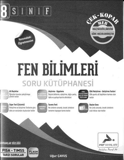 FEN BİLİMLERİ SORU KÜTÜPHANESİ Fenomen Fotokopi - YKS - KPSS - ALES