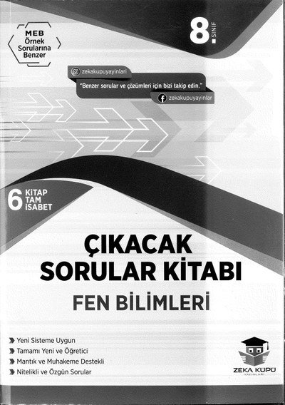 ÇIKACAK SORULAR KİTABI FEN BİLİMLERİ Fenomen Fotokopi - YKS - KPSS - ALES