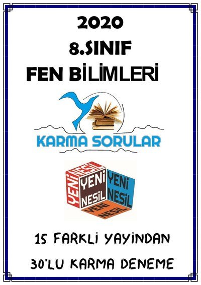 FEN BİLİMLERİ 15 FARKLI YAYINDAN 30'LU KARMA DENEME Fenomen Fotokopi - YKS - KPSS - ALES