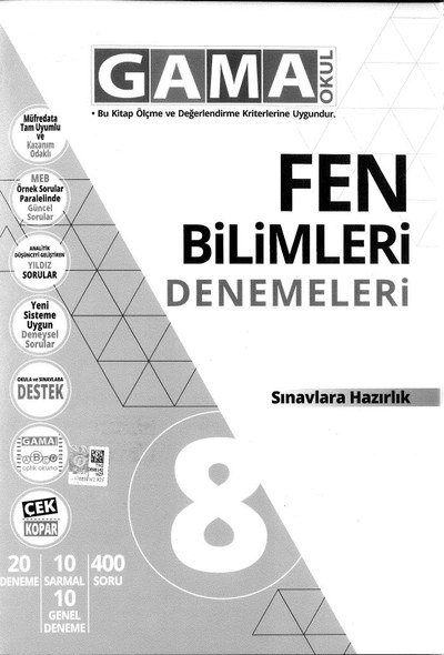 FEN BİLİMLERİ DENEMELERİ Fenomen Fotokopi - YKS - KPSS - ALES