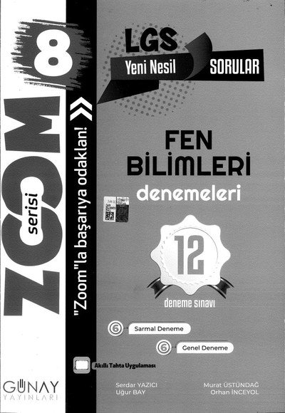 ZOOM SERİSİ FEN BİLİMLERİ 12 DENEME SINAVI Fenomen Fotokopi - YKS - KPSS - ALES