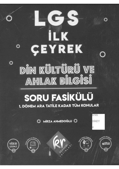 LGS İLK ÇEYREK DİN KÜLTÜRÜ VE AHLAK BİLGİSİ SORU FASİKÜLÜ Fenomen Fotokopi - YKS - KPSS - ALES