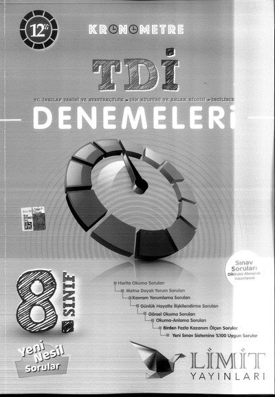 KRONOMETRE TDİ DENEMELERİ YENİ NESİL SORULAR (GENEL)