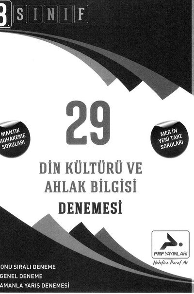 29 DİN KÜLTÜRÜ VE AHLAK BİLGİSİ DENEMESİ Fenomen Fotokopi - YKS - KPSS - ALES