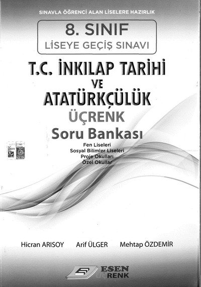T.C. İNKILAP TARİHİ VE ATATÜRKÇÜLÜK ÜÇRENK SORU BANKASI Fenomen Fotokopi - YKS - KPSS - ALES