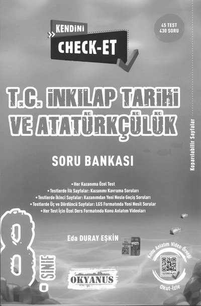 KENDİNİ CHECK-ET T.C. İNKILAP TARİHİ VE ATATÜRKÇÜLÜK SORU BANKASI