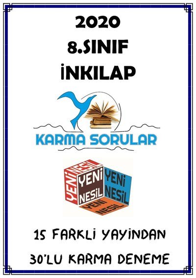 İNKILAP 15 FARKLI YAYINDAN 30'LU KARMA DENEME Fenomen Fotokopi - YKS - KPSS - ALES