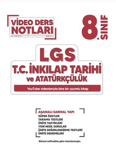LGS T.C. İNKILAP TARİHİ VE ATATÜRKÇÜLÜK VİDEO DERS NOTLARI Fenomen Fotokopi - YKS - KPSS - ALES