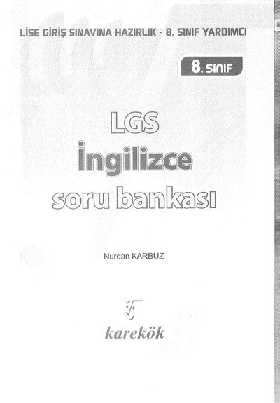 LGS İNGİLİZCE SORU BANKASI Fenomen Fotokopi - YKS - KPSS - ALES