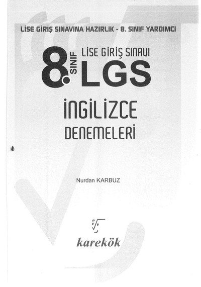 LGS İNGİLİZCE DENEMELERİ Fenomen Fotokopi - YKS - KPSS - ALES