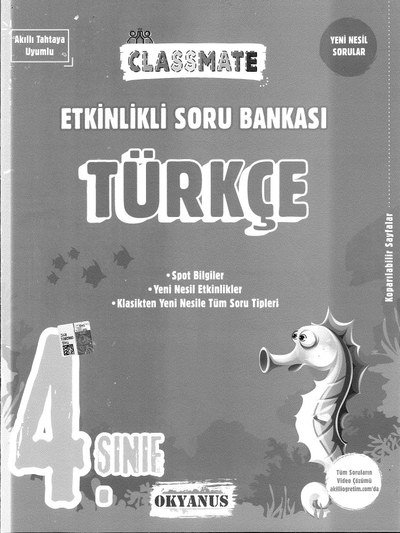 CLASSMATE TÜRKÇE SORU BANKASI Fenomen Fotokopi - YKS - KPSS - ALES
