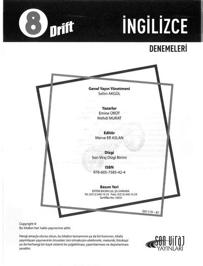 DRİFT İNGİLİZCE DENEMELERİ