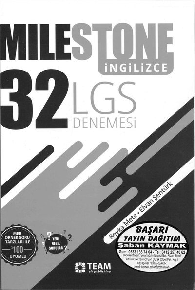 MILESTONE İNGİLİZCE 32 LGS DENEMESİ Fenomen Fotokopi - YKS - KPSS - ALES