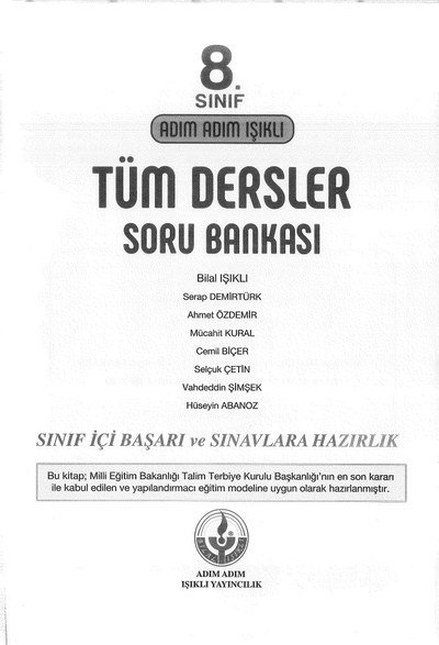 ADIM ADIM IŞIKLI TÜM DERSLER SORU BANKASI Fenomen Fotokopi - YKS - KPSS - ALES