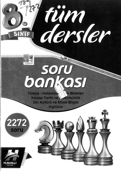 TÜM DERSLER SORU BANKASI 2272 SORU