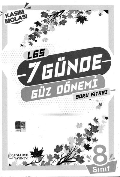 LGS 7 GÜNDE GÜZ DÖNEMİ SORU KİTABI Fenomen Fotokopi - YKS - KPSS - ALES