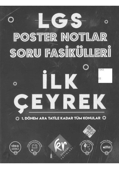 LGS POSTER NOTLAR SORU FASİKÜLLERİ İLK ÇEYREK Fenomen Fotokopi - YKS - KPSS - ALES