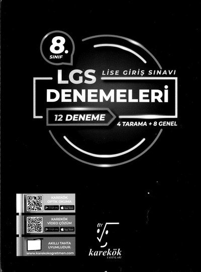 LGS DENEMELERİ 12 DENEME Fenomen Fotokopi - YKS - KPSS - ALES