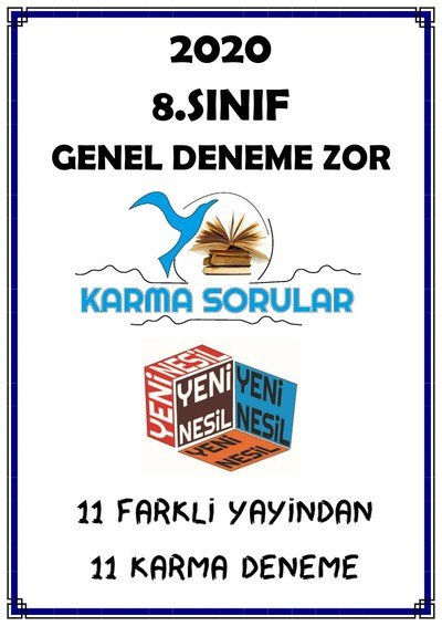 GENEL DENEME ZOR 11 FARKLI YAYINDAN 11 KARMA DENEME Fenomen Fotokopi - YKS - KPSS - ALES