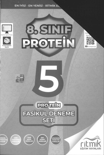 PROTEİN 5 FASİKÜL DENEME SETİ Fenomen Fotokopi - YKS - KPSS - ALES