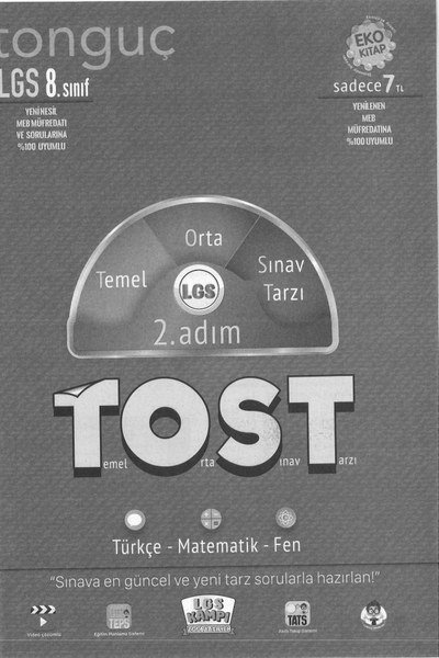 LGS TOST 2. ADIM TEMEL ORTA SINAV TARZI Fenomen Fotokopi - YKS - KPSS - ALES