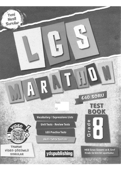 LGS MARATHON 640 SORU ENGLISH Fenomen Fotokopi - YKS - KPSS - ALES