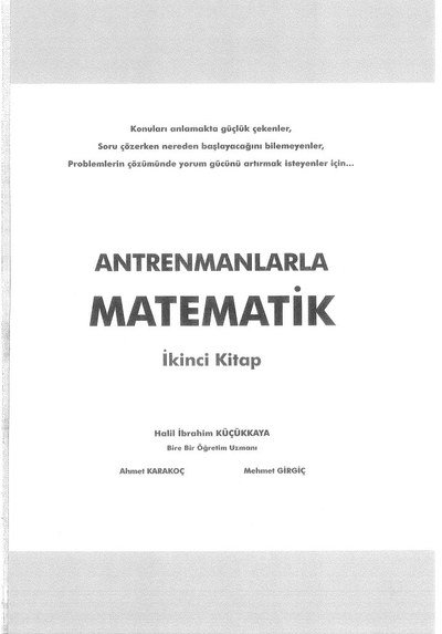 ANTRENMANLARLA MATEMATİK İKİNCİ KİTAP Fenomen Fotokopi - YKS - KPSS - ALES