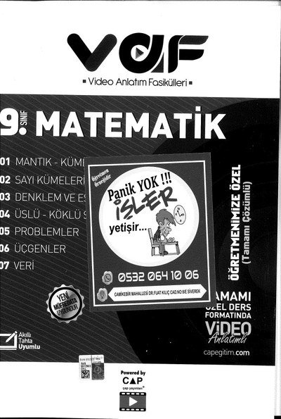 VİDEO ANLATIM FASİKÜLLERİ MATEMATİK TAMAMI ÖZEL DERS FORMATINDA Fenomen Fotokopi - YKS - KPSS - ALES