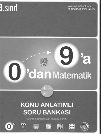 0'DAN 9'A MATEMATİK KONU ANJLATIMLI SORU BANKASI Fenomen Fotokopi - YKS - KPSS - ALES