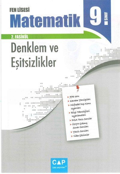 FEN LİSESİ MATEMATİK 2. FASİKÜL DENKLEM VE EŞİTSİZLİKLER