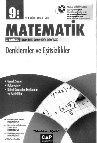 MATEMATİK 2. FASİKÜL DENKLEMLER VE EŞİTSİZLİKLER Fenomen Fotokopi - YKS - KPSS - ALES