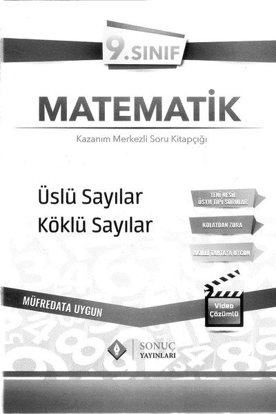 MATEMATİK KAZANIM MERKEZLİ SORU KİTAPÇIĞI ÜSLÜ SAYILAR KÖKLÜ SAYILAR Fenomen Fotokopi - YKS - KPSS - ALES