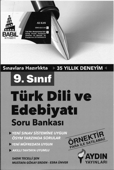 TÜRK DİLİ VE EDEBİYATI SORU BANKASI Fenomen Fotokopi - YKS - KPSS - ALES