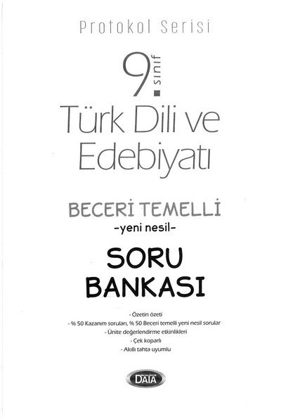 TÜRK DİLİ VE EDEBİYATI BECERİ TEMELLİ YENİ NESİL SORU BANKASI