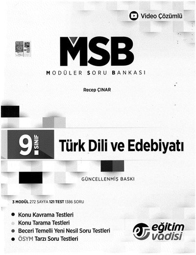 MODÜLER SORU BANKASI TÜRK DİLİ VE EDEBİYATI